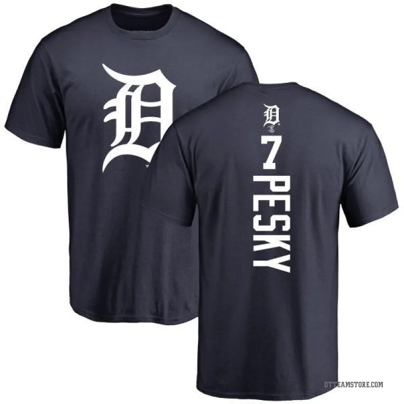 Johnny Pesky Men's Navy Detroit Tigers Backer T-Shirt -