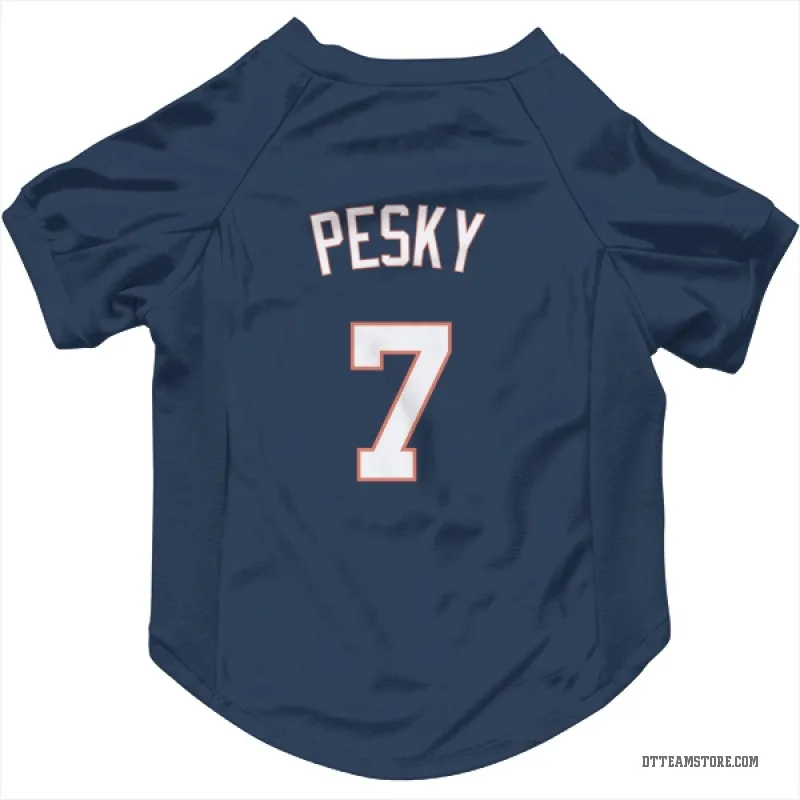 Johnny Pesky Navy Detroit Tigers Cat & Dog Pet Jersey