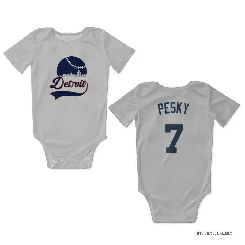 Johnny Pesky White Detroit Tigers Newborn & Infant Bodysuit