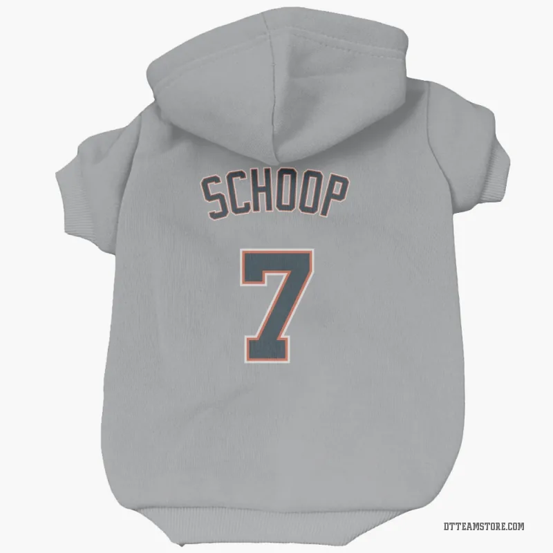 Jonathan Schoop Gray Detroit Tigers Cat & Dog Pet Hoodie