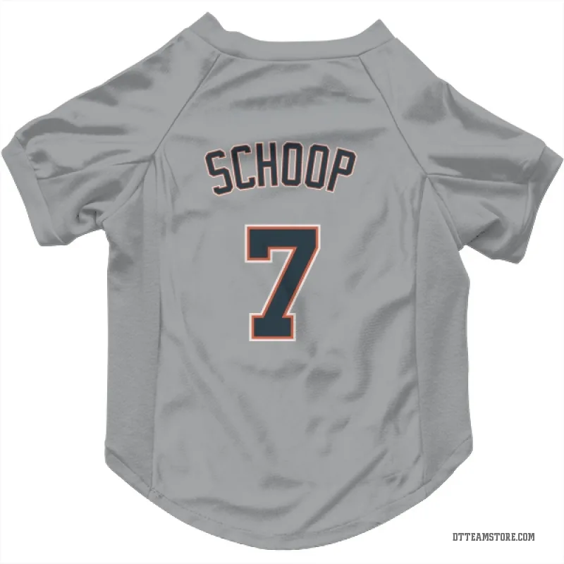 Jonathan Schoop Gray Detroit Tigers Cat & Dog Pet Jersey