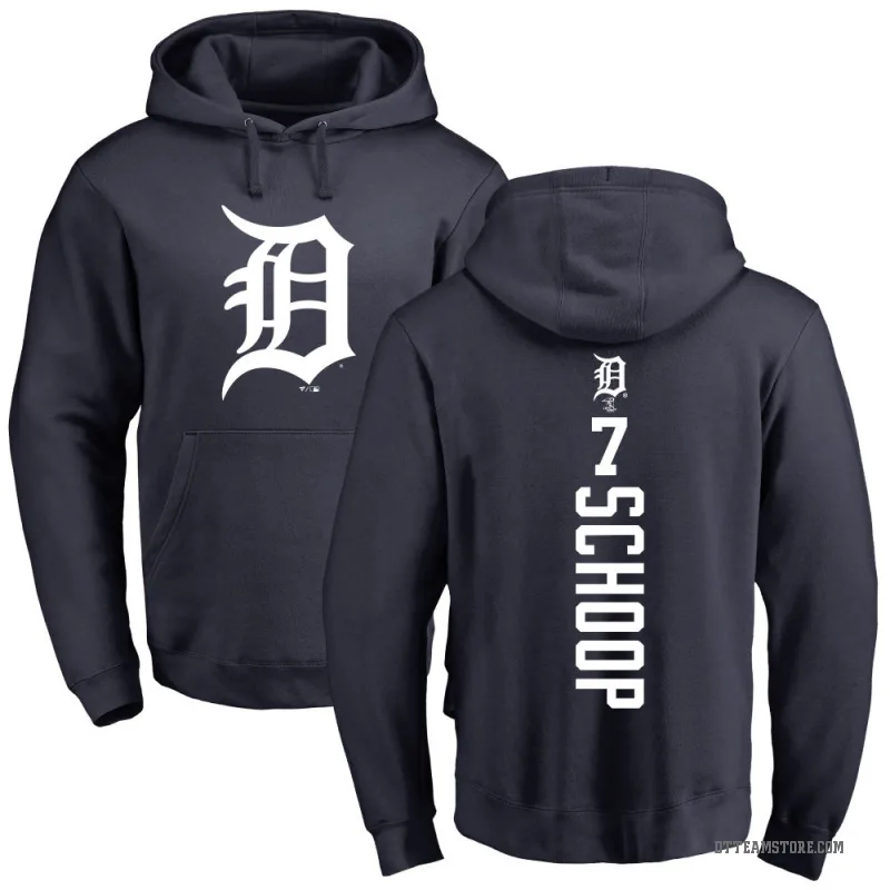 Jonathan Schoop Men's Navy Detroit Tigers Backer Pullover Hoodie