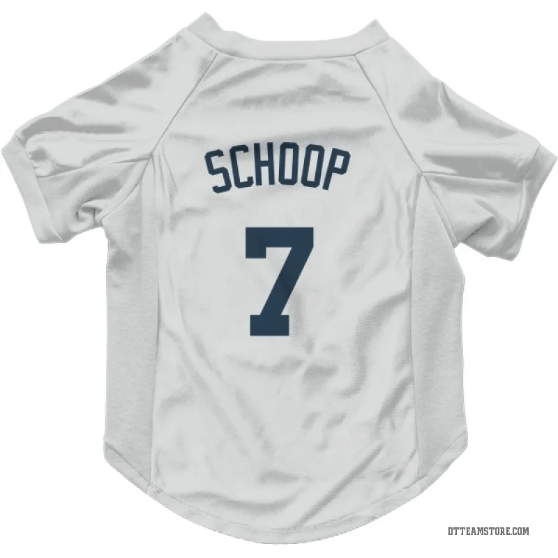 Jonathan Schoop White Detroit Tigers Cat & Dog Pet Jersey