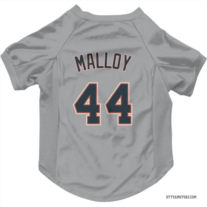 Justyn-Henry Malloy Gray Detroit Tigers Cat & Dog Pet Jersey