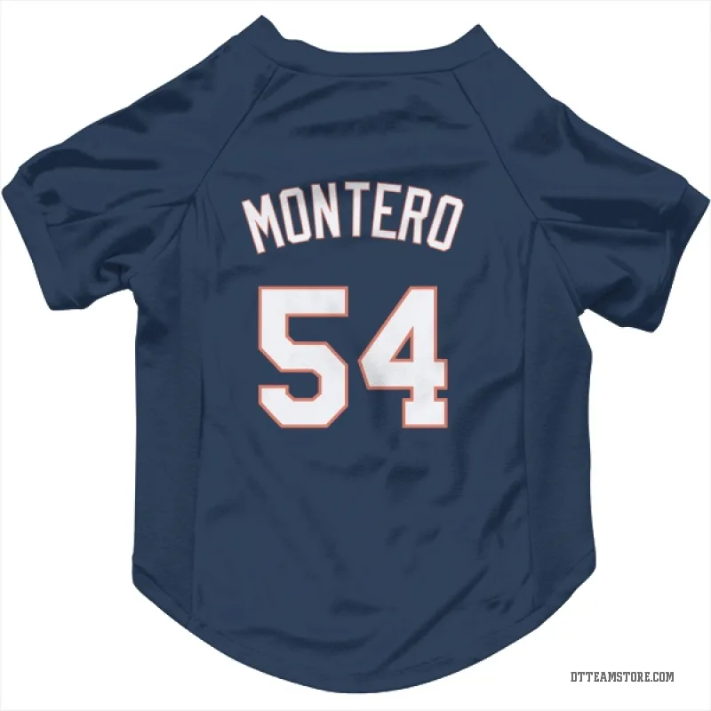 Keider Montero Navy Detroit Tigers Cat & Dog Pet Jersey