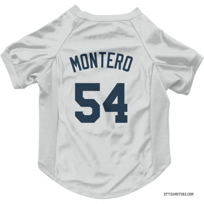 Keider Montero White Detroit Tigers Cat & Dog Pet Jersey