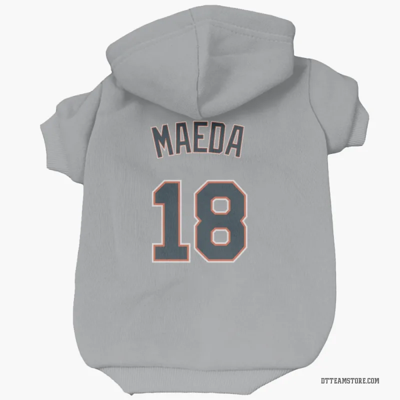 Kenta Maeda Gray Detroit Tigers Cat & Dog Pet Hoodie