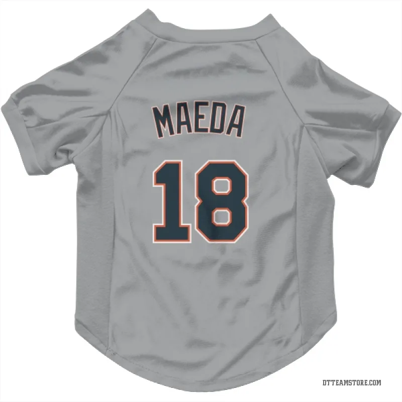 Kenta Maeda Gray Detroit Tigers Cat & Dog Pet Jersey