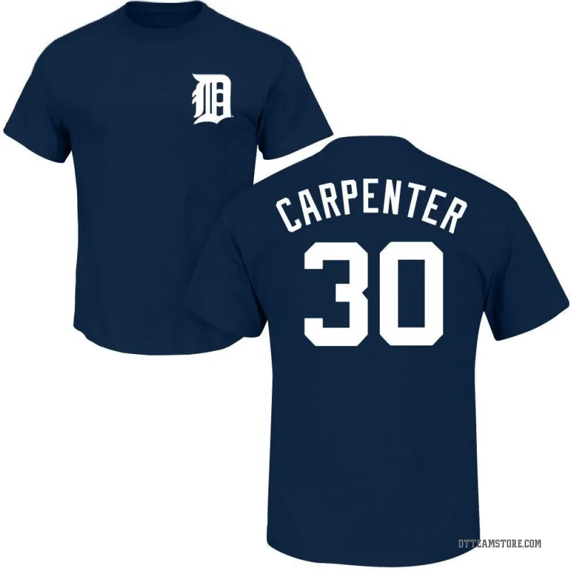 Kerry Carpenter Men's Navy Detroit Tigers Roster T-Shirt -