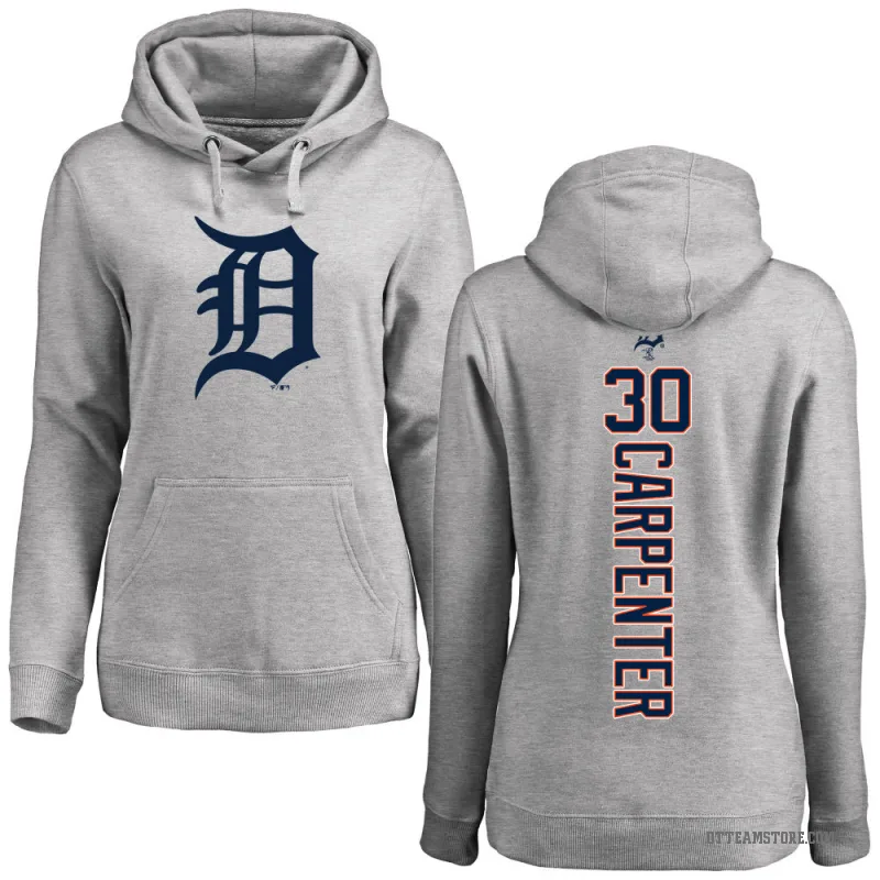 Kerry Carpenter Women's Detroit Tigers Ash Backer Pullover Hoodie