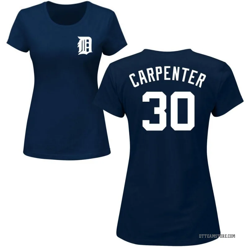 Kerry Carpenter Women's Navy Detroit Tigers Roster T-Shirt -