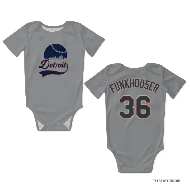 Kyle Funkhouser Gray Detroit Tigers Newborn & Infant Bodysuit