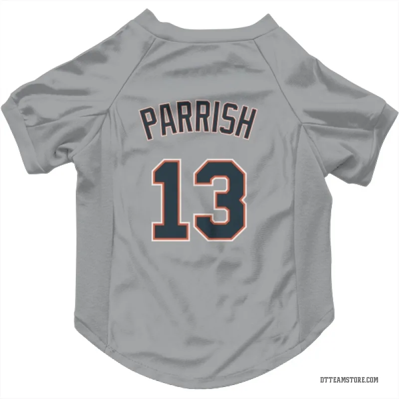 Lance Parrish Gray Detroit Tigers Cat & Dog Pet Jersey