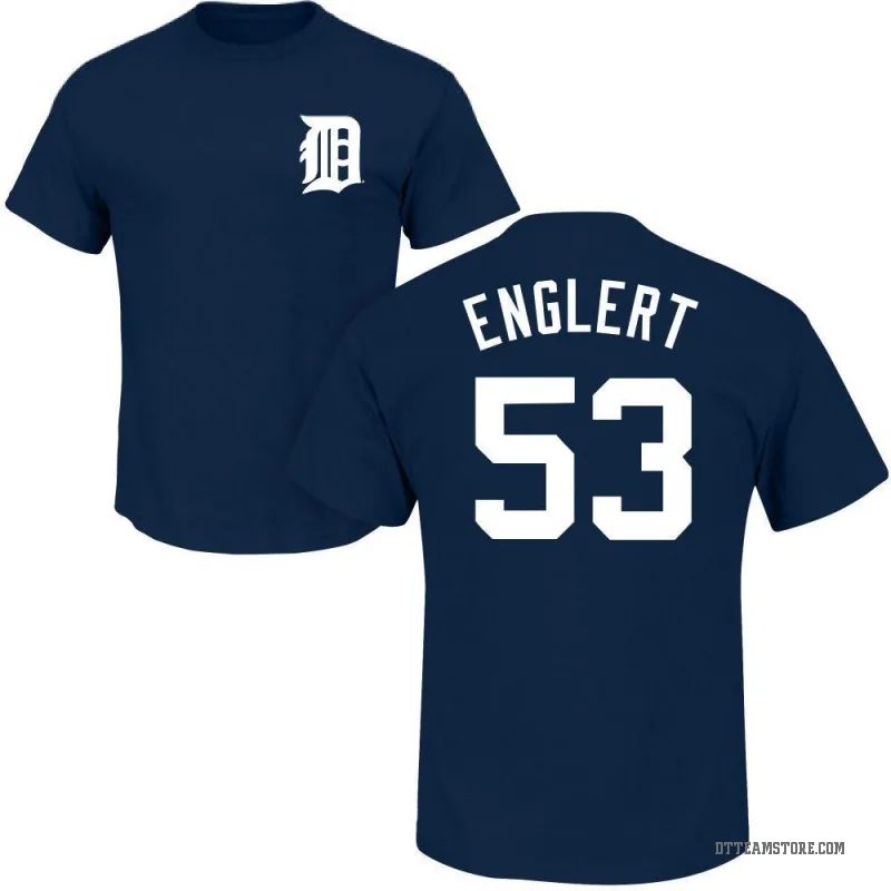 Mason Englert Men's Navy Detroit Tigers Roster T-Shirt -