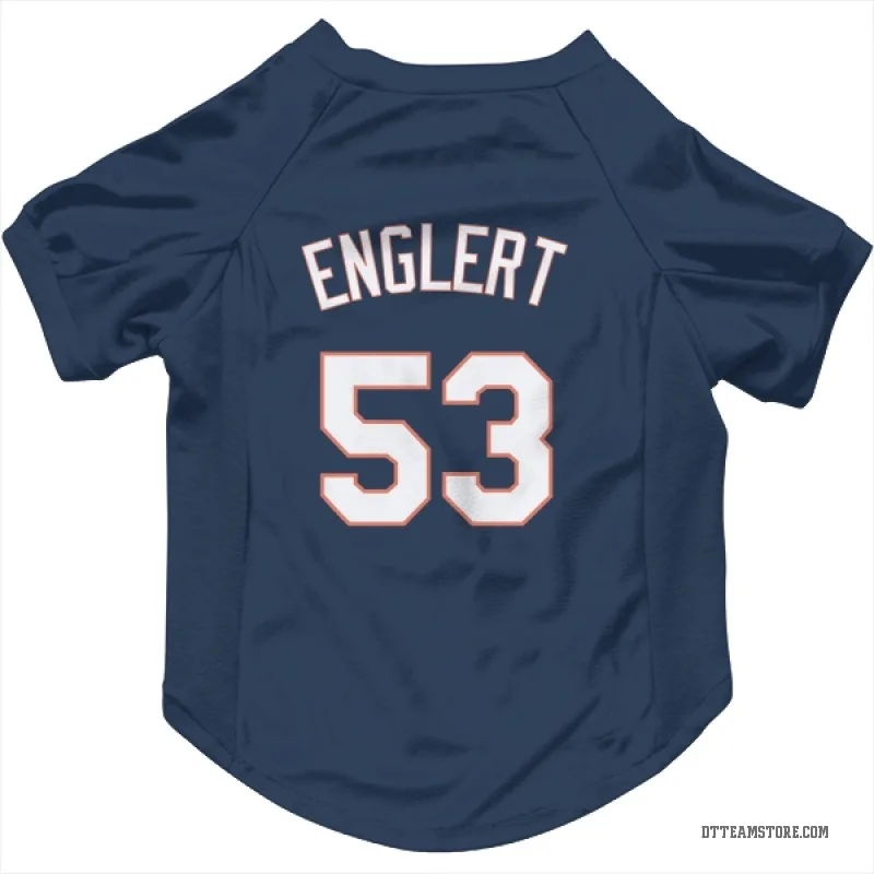 Mason Englert Navy Detroit Tigers Cat & Dog Pet Jersey