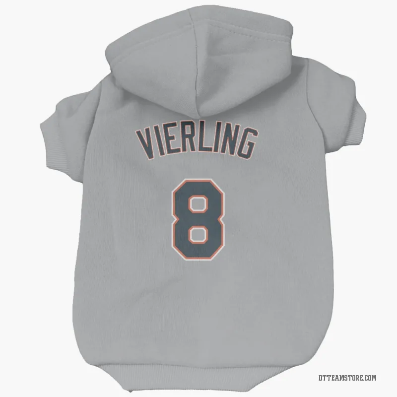 Matt Vierling Gray Detroit Tigers Cat & Dog Pet Hoodie