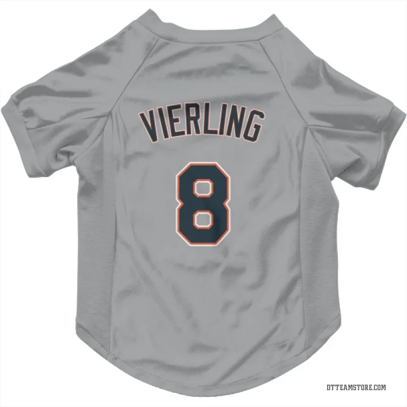 Matt Vierling Gray Detroit Tigers Cat & Dog Pet Jersey