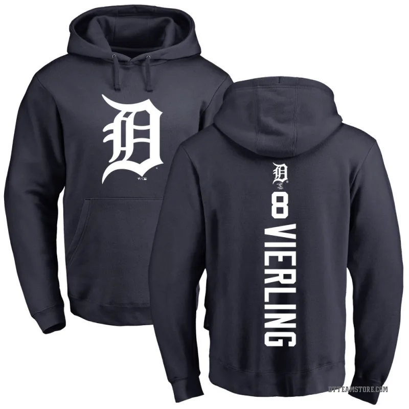 Matt Vierling Men's Navy Detroit Tigers Backer Pullover Hoodie