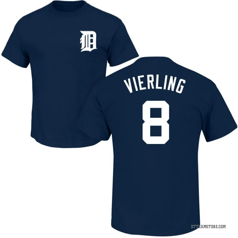 Matt Vierling Men's Navy Detroit Tigers Roster T-Shirt -