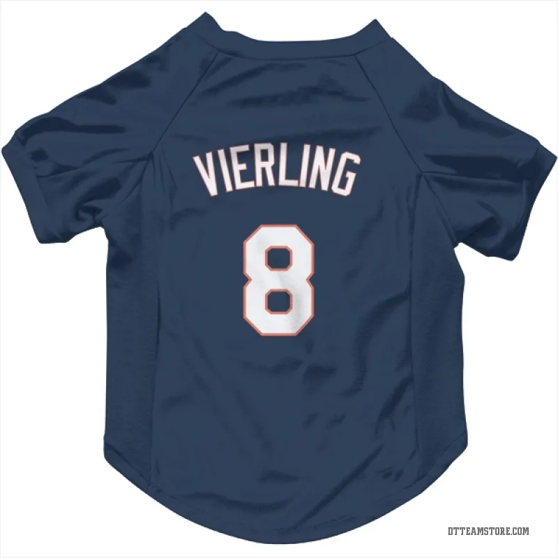 Matt Vierling Navy Detroit Tigers Cat & Dog Pet Jersey