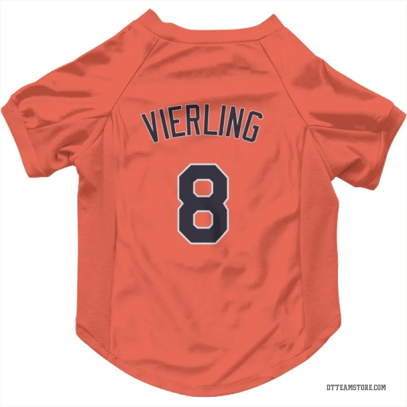 Matt Vierling Orange Detroit Tigers Cat & Dog Pet Jersey