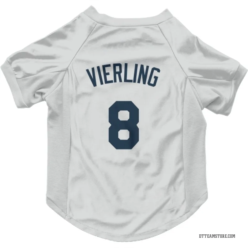 Matt Vierling White Detroit Tigers Cat & Dog Pet Jersey