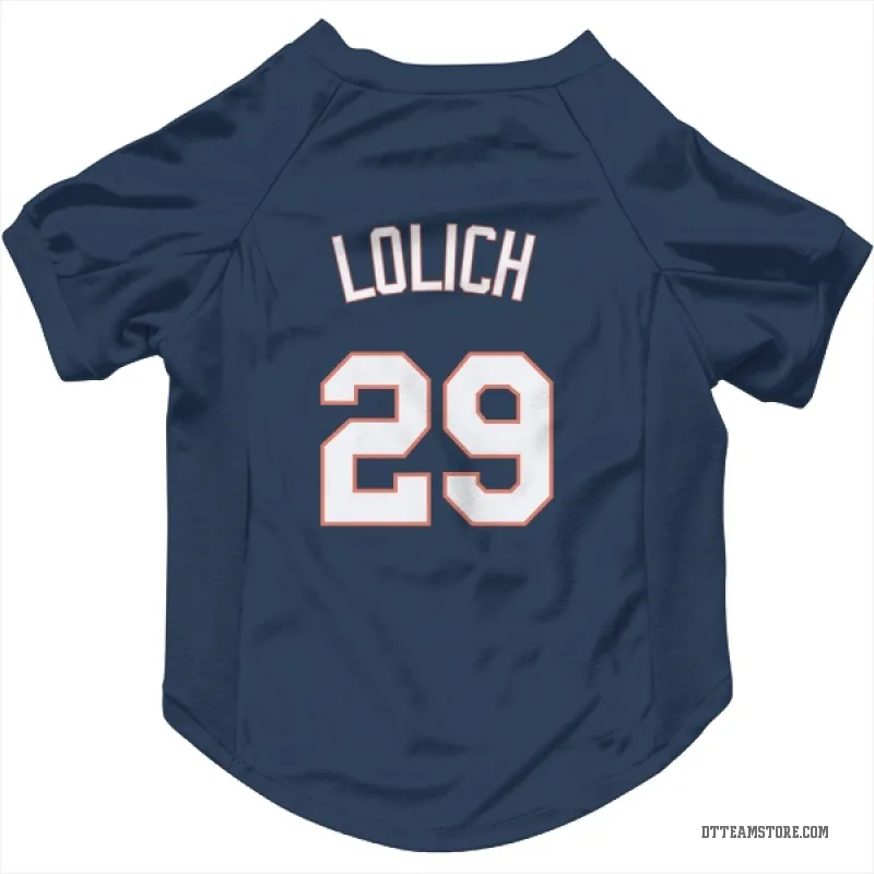 Mickey Lolich Navy Detroit Tigers Cat & Dog Pet Jersey