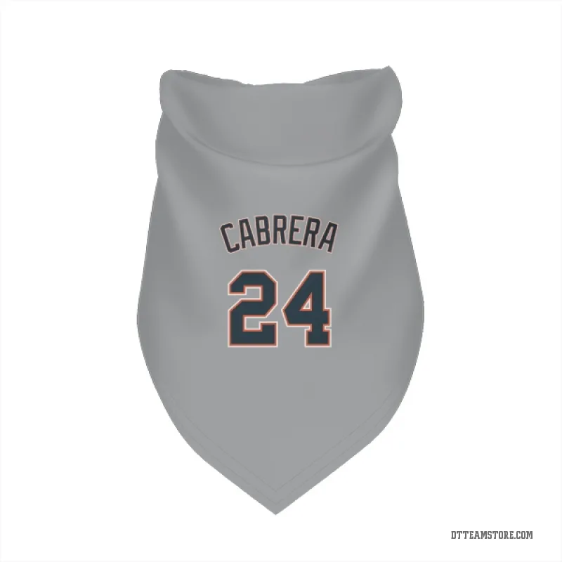 Miguel Cabrera Gray Detroit Tigers Cat & Dog Pet Bandana