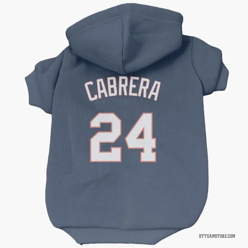 Miguel Cabrera Navy Detroit Tigers Cat & Dog Pet Hoodie