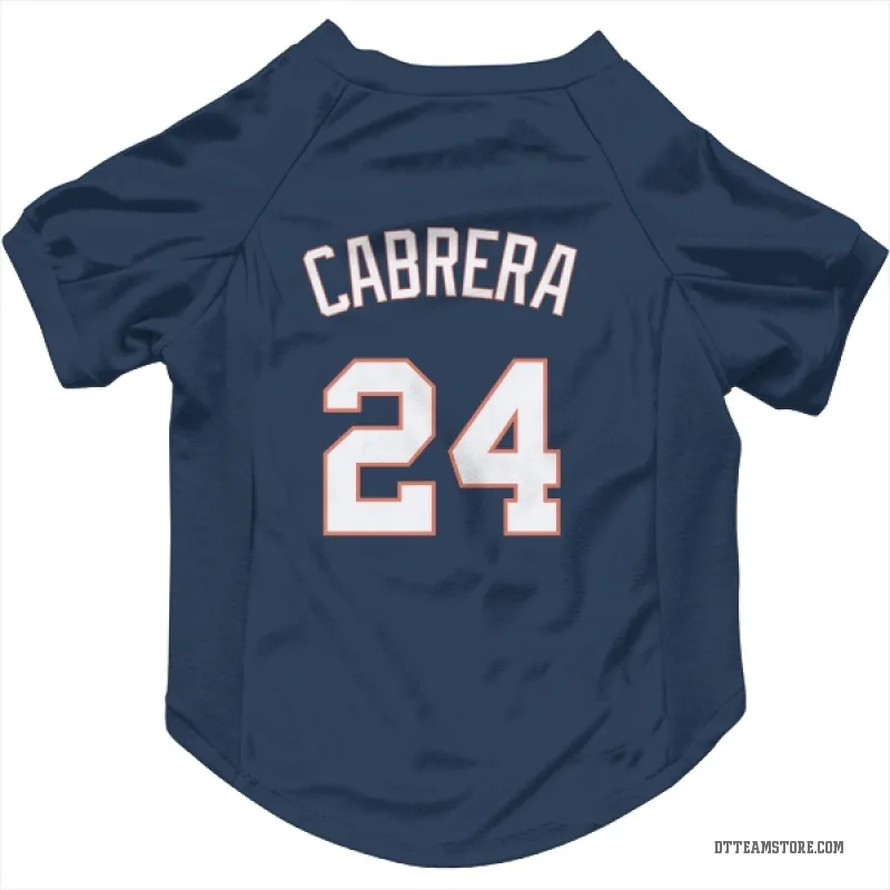 Miguel Cabrera Navy Detroit Tigers Cat & Dog Pet Jersey