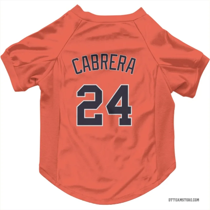 Miguel Cabrera Orange Detroit Tigers Cat & Dog Pet Jersey