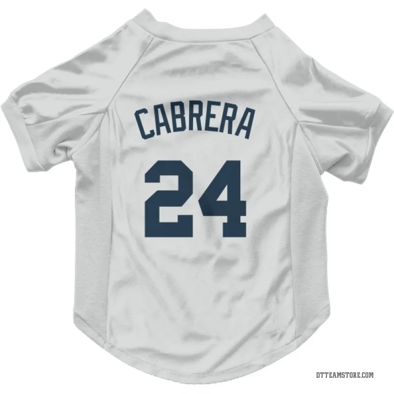 Miguel Cabrera White Detroit Tigers Cat & Dog Pet Jersey