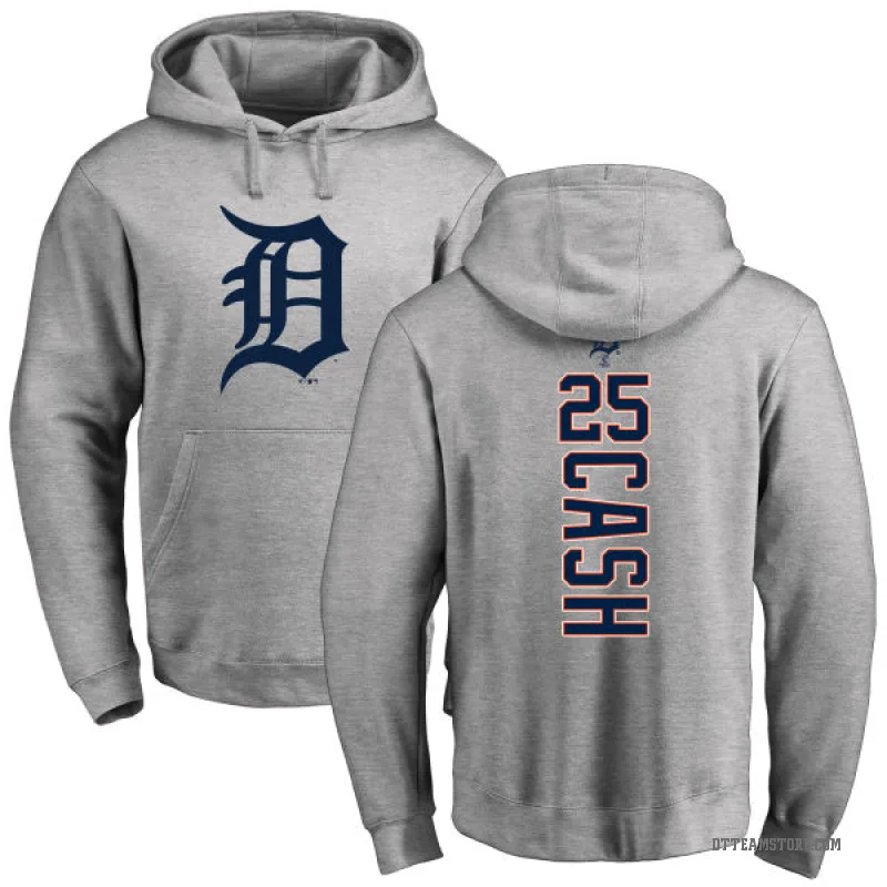 Norm Cash Men's Detroit Tigers Ash Backer Pullover Hoodie