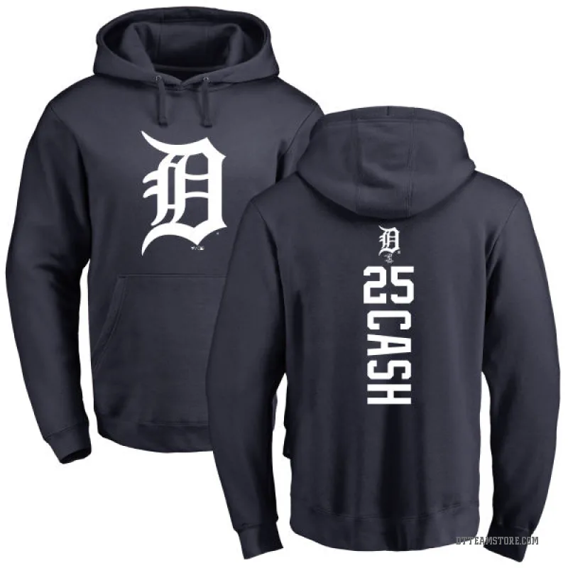 Norm Cash Men's Navy Detroit Tigers Backer Pullover Hoodie