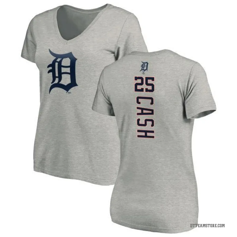 Norm Cash Women's Ash Detroit Tigers Backer Slim Fit T-Shirt -