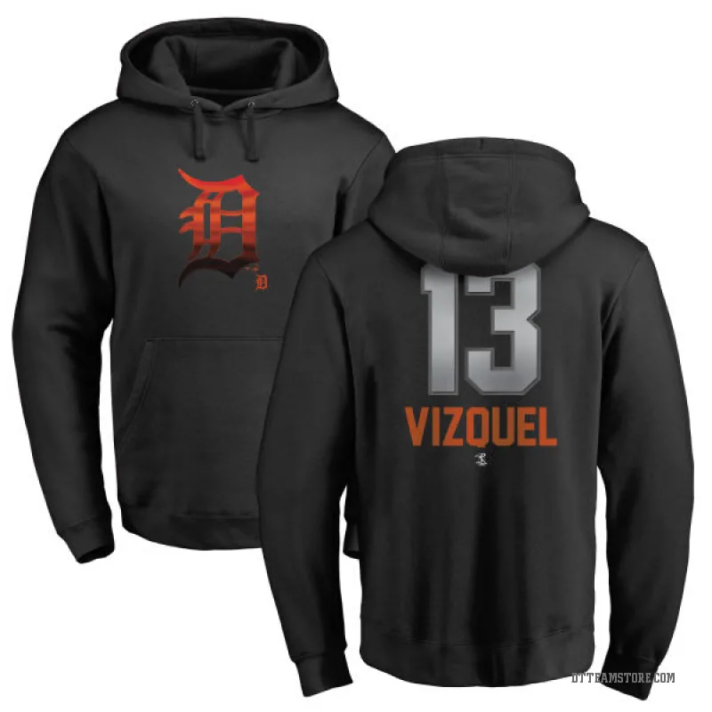 Omar Vizquel Men's Black Detroit Tigers Branded Midnight Mascot Pullover Hoodie -