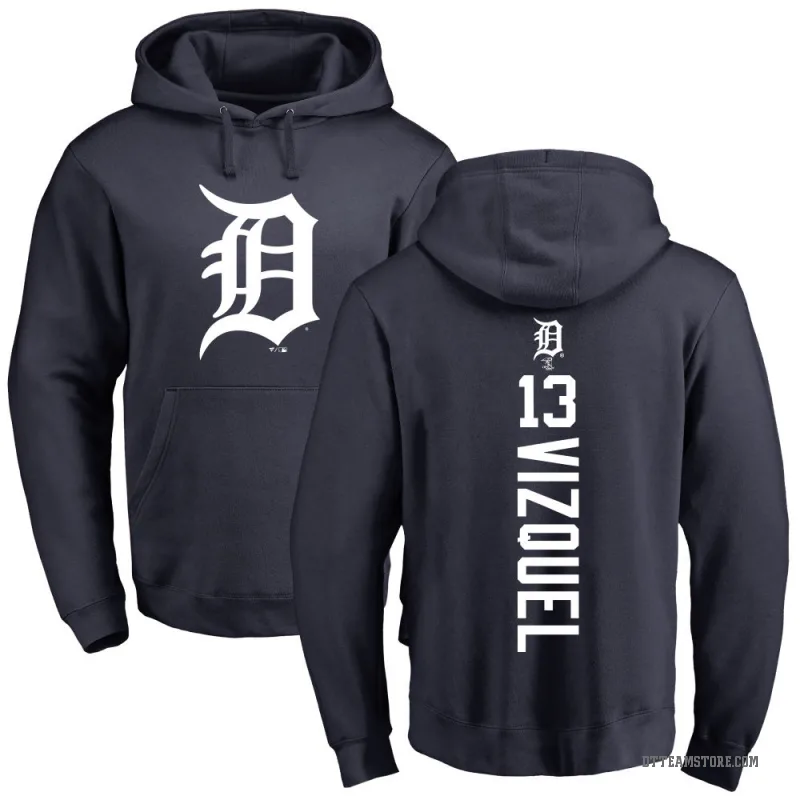 Omar Vizquel Men's Navy Detroit Tigers Backer Pullover Hoodie