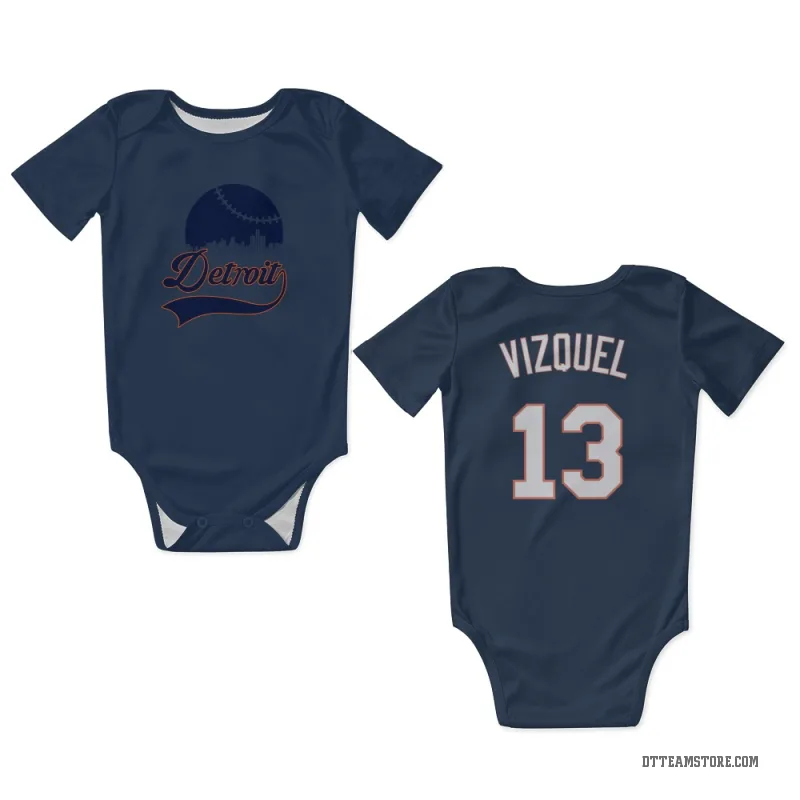 Omar Vizquel Navy Detroit Tigers Newborn & Infant Bodysuit