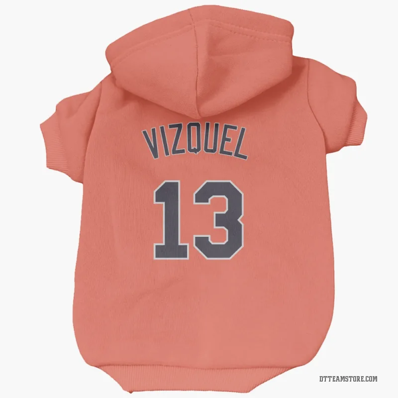 Omar Vizquel Orange Detroit Tigers Cat & Dog Pet Hoodie