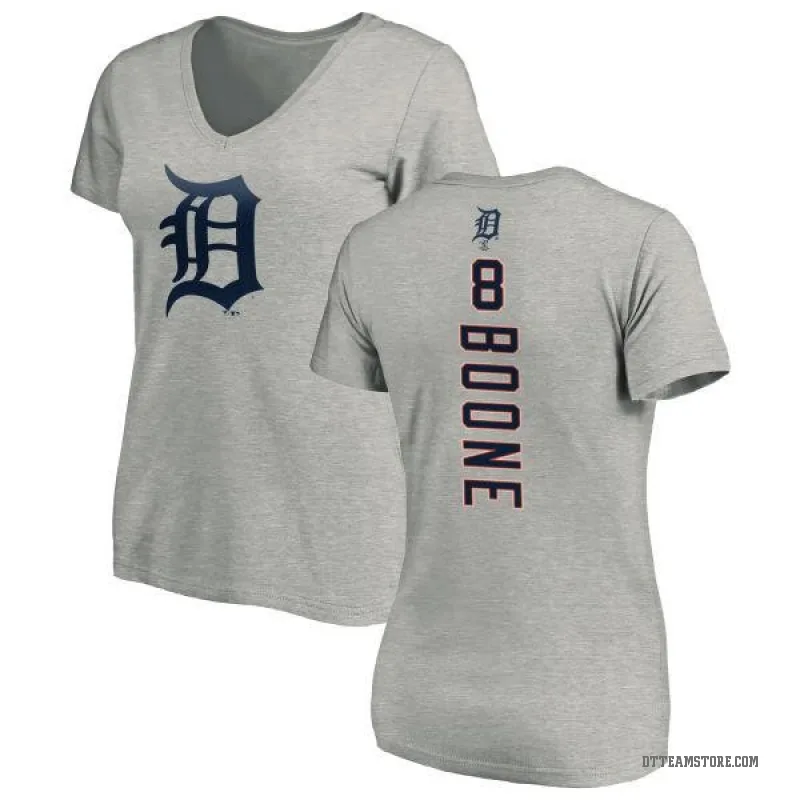 Ray Boone Women's Ash Detroit Tigers Backer Slim Fit T-Shirt -