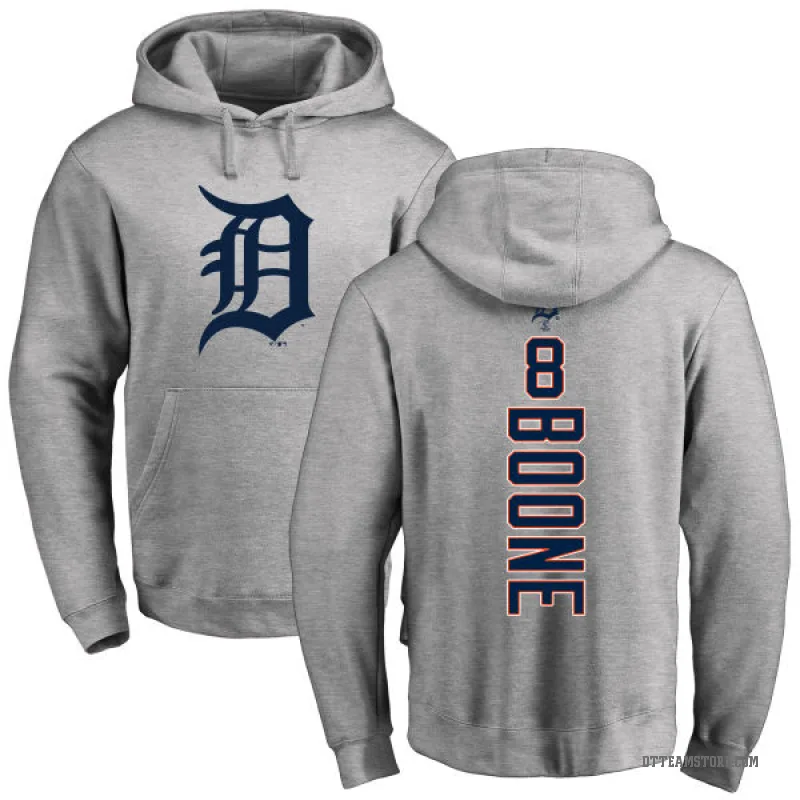 Ray Boone Youth Detroit Tigers Ash Backer Pullover Hoodie