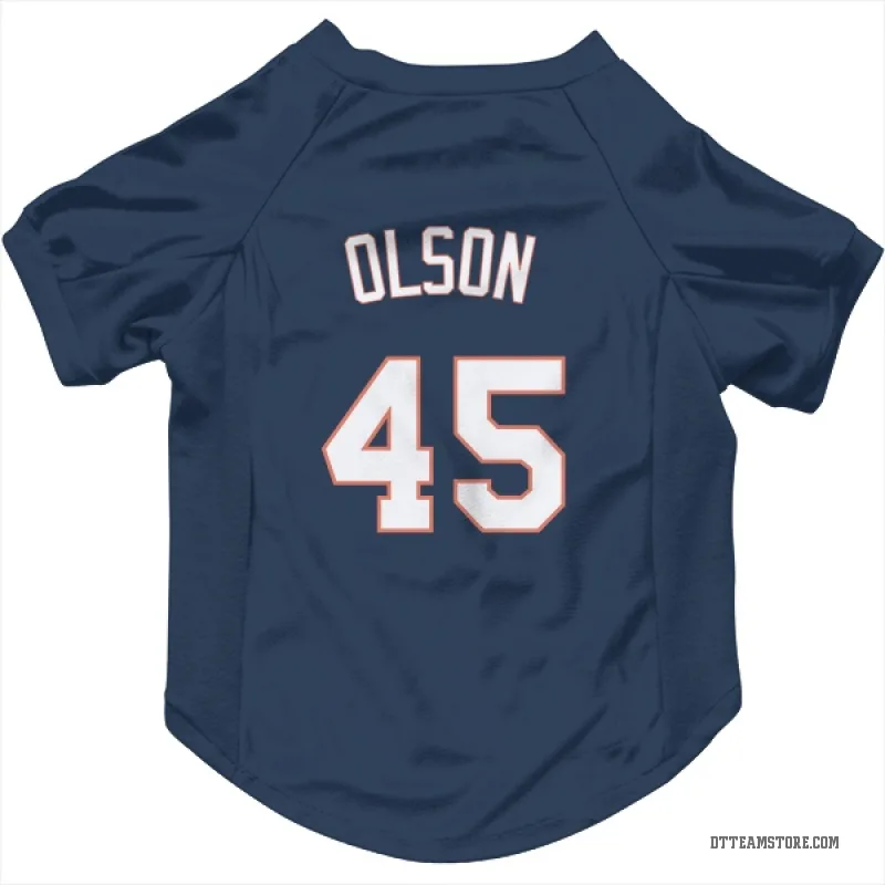 Reese Olson Navy Detroit Tigers Cat & Dog Pet Jersey