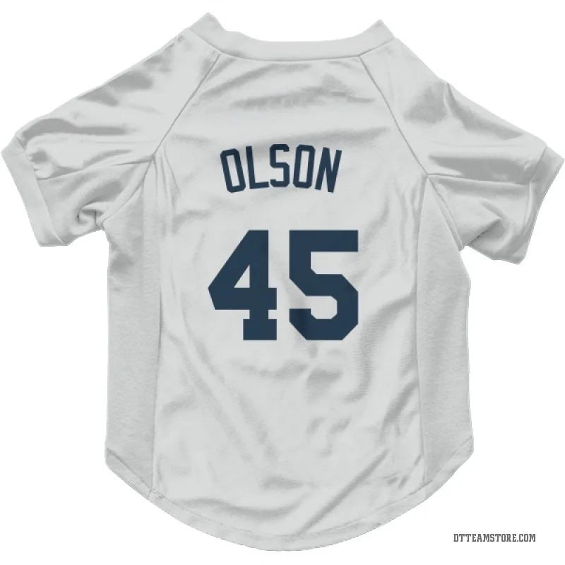 Reese Olson White Detroit Tigers Cat & Dog Pet Jersey