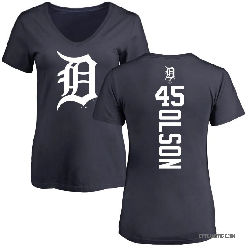 Reese Olson Women's Navy Detroit Tigers Backer Slim Fit T-Shirt -