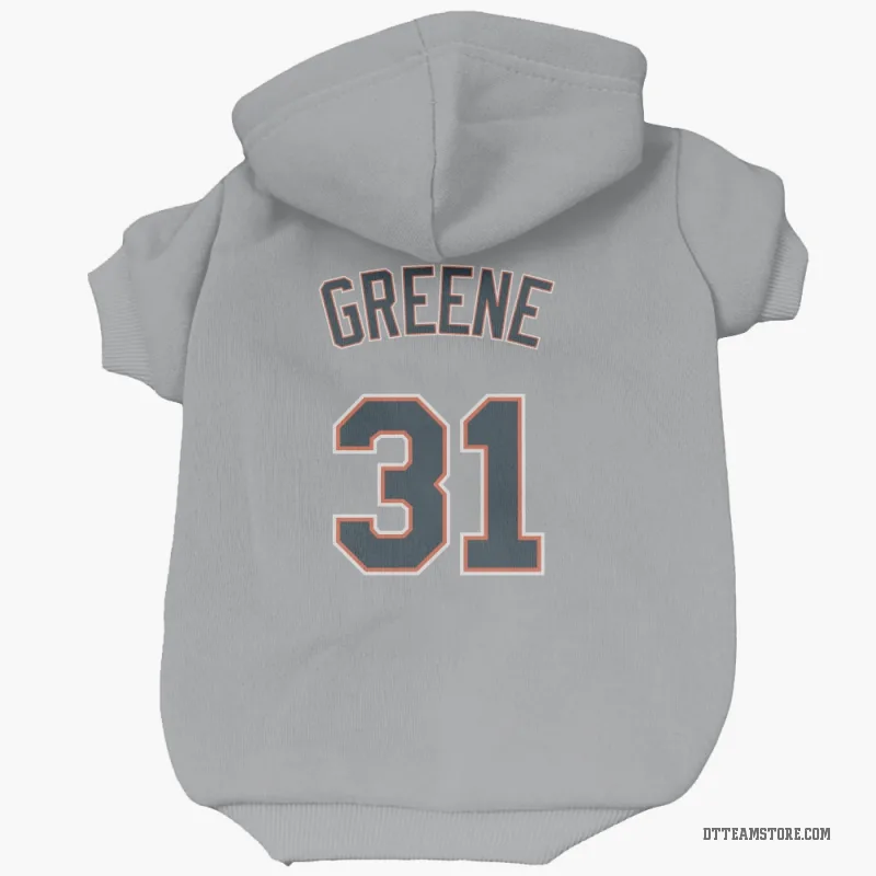 Riley Greene Gray Detroit Tigers Cat & Dog Pet Hoodie