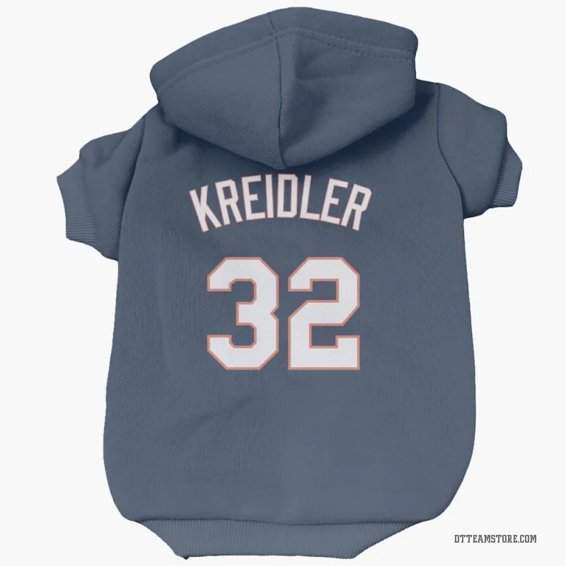 Ryan Kreidler Navy Detroit Tigers Cat & Dog Pet Hoodie