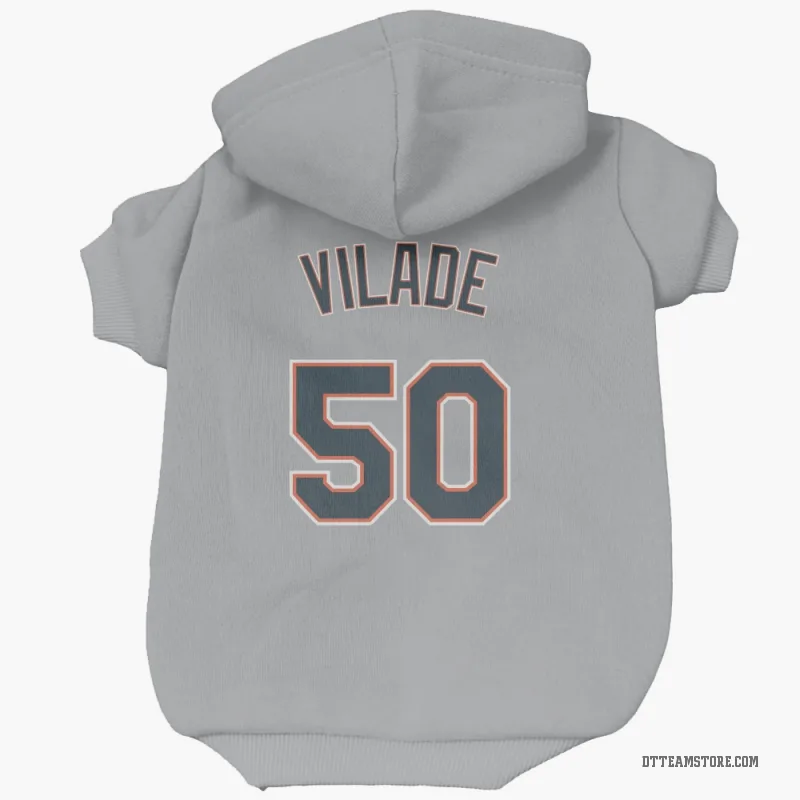 Ryan Vilade Gray Detroit Tigers Cat & Dog Pet Hoodie