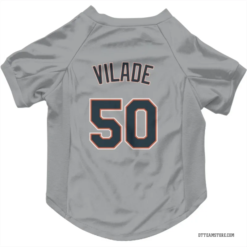 Ryan Vilade Gray Detroit Tigers Cat & Dog Pet Jersey