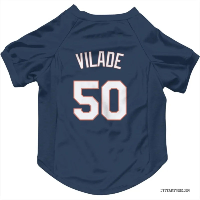 Ryan Vilade Navy Detroit Tigers Cat & Dog Pet Jersey