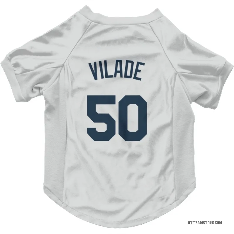 Ryan Vilade White Detroit Tigers Cat & Dog Pet Jersey